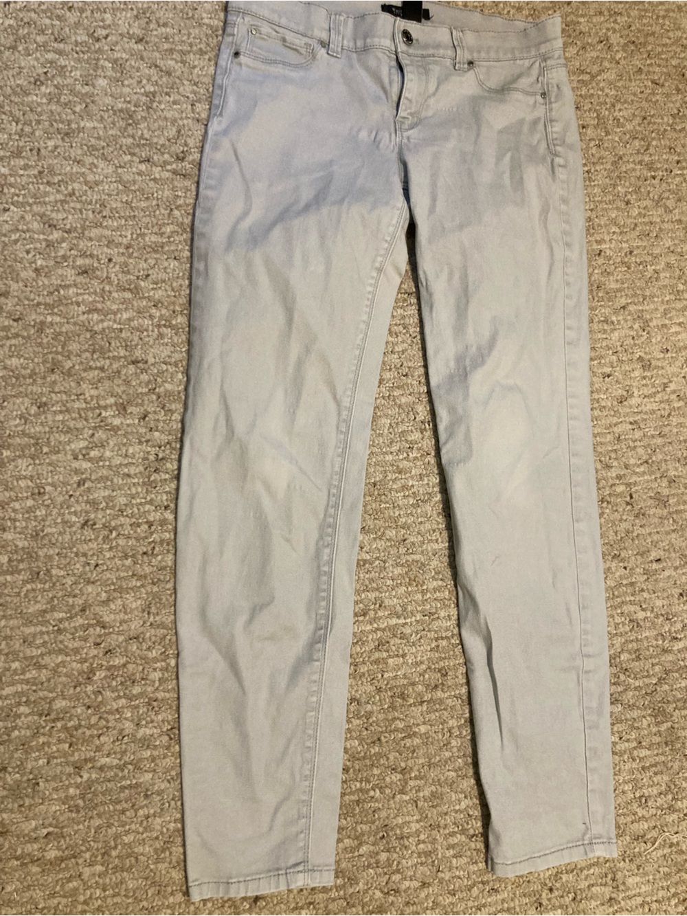 White House Black Market Light Gray Skinny Jeans